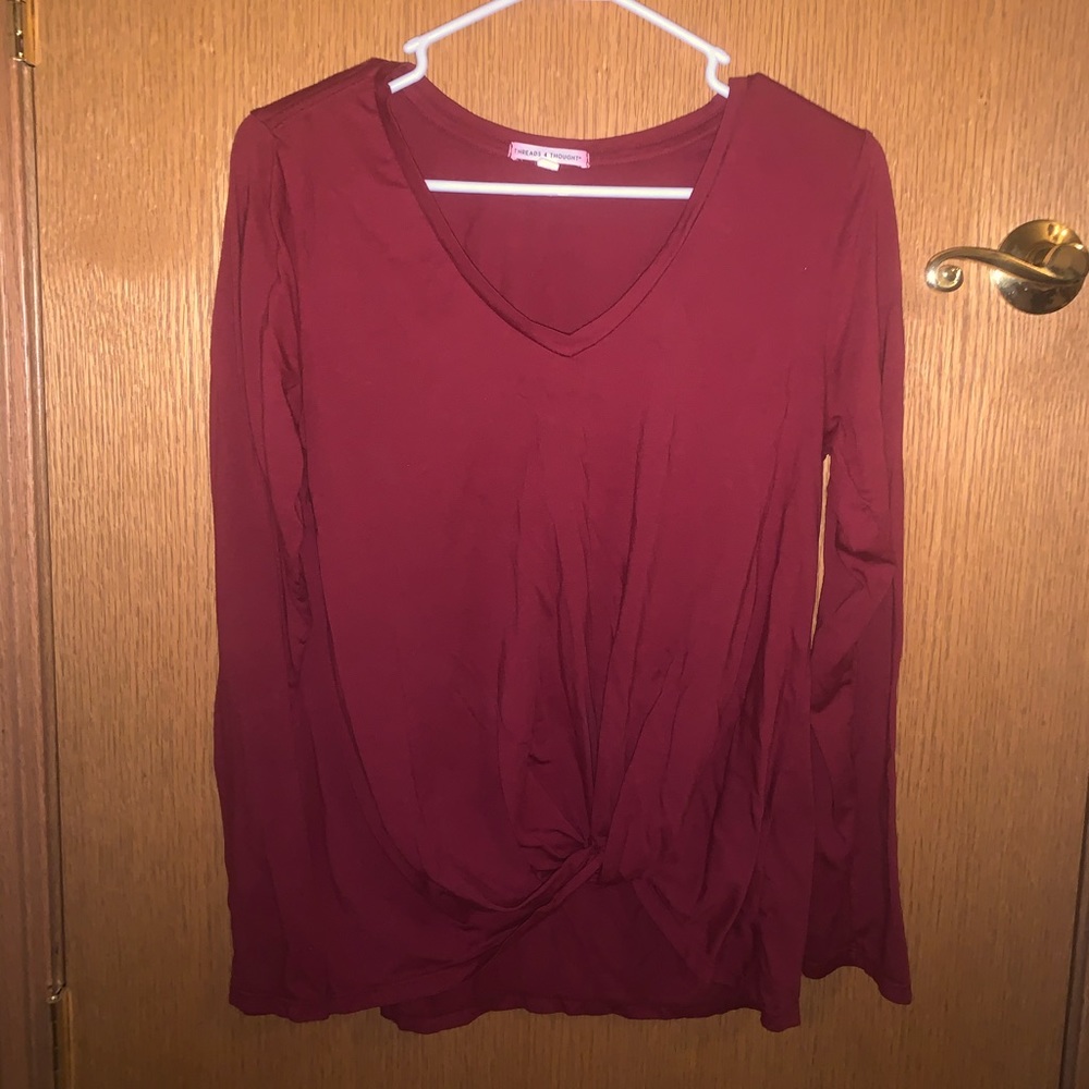 red blouse
